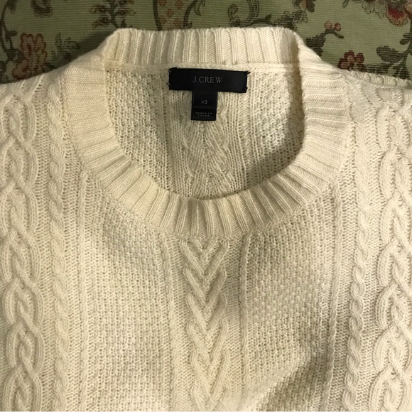 J. CREW Wool Bell Sleeve Cable Knit Sweater - Picture 4 of 10
